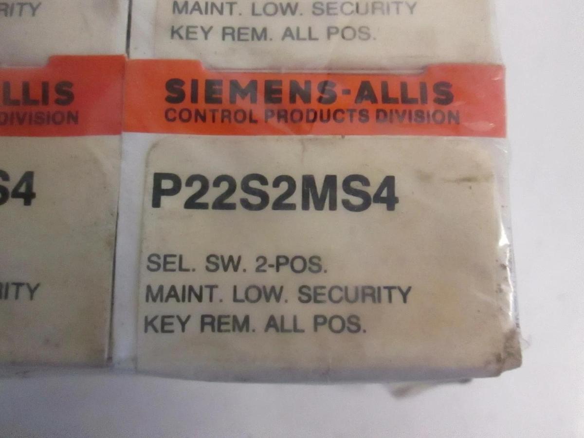 Siemens Two Position Security Swtich w/Key, P22S2MS4, NIB, Lot of 10
