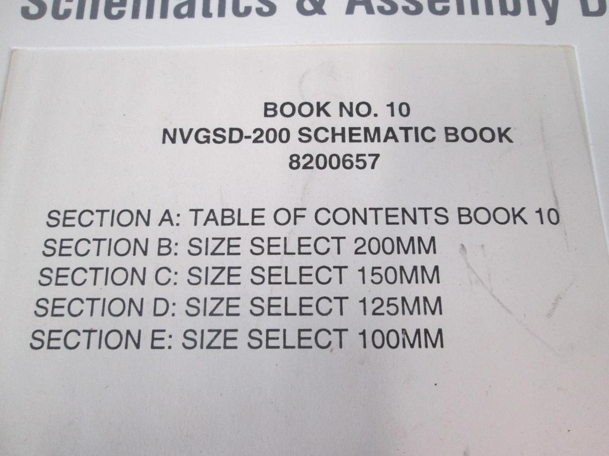 Used Eaton, NVGSD-200, Book 10, Schematics and Assembly Drawings, Used