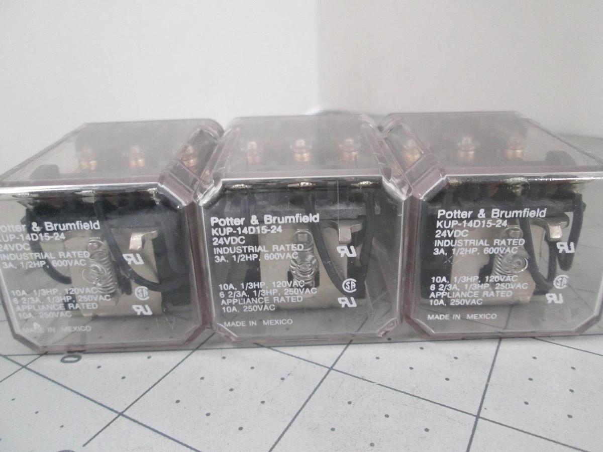 Used Potter & Brumfield, KUP-14D15-24, Power Relay, Used, Lot of 3