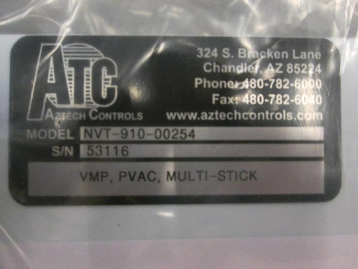 Aztech Controls Process Vacuum Panel, NVT-910-00254, New
