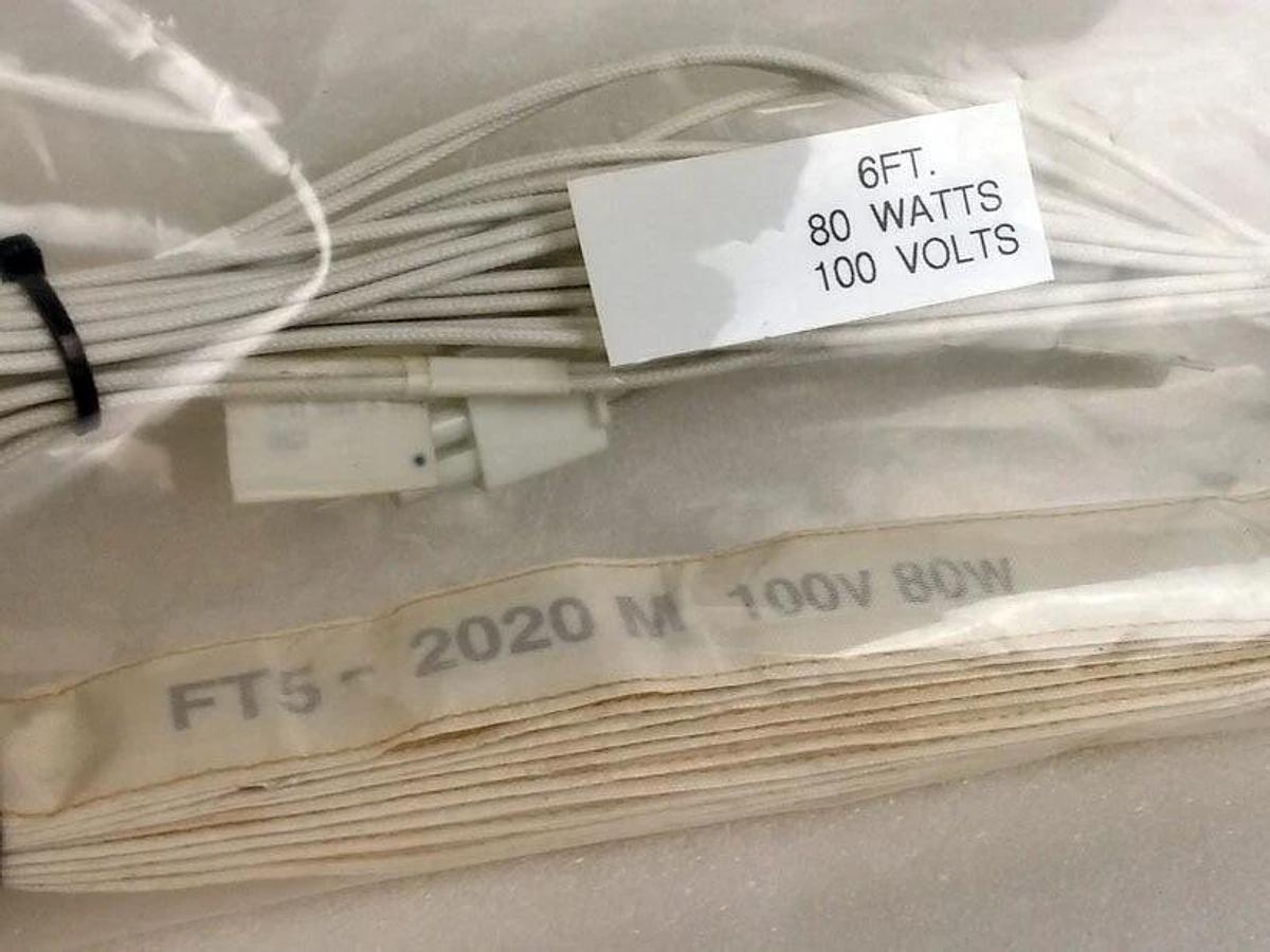 Used TEL Tokyo Electron FT5-2020M Heater Tape 100V 80W, 2 Rolls x 6'FT,DS043-000703-1