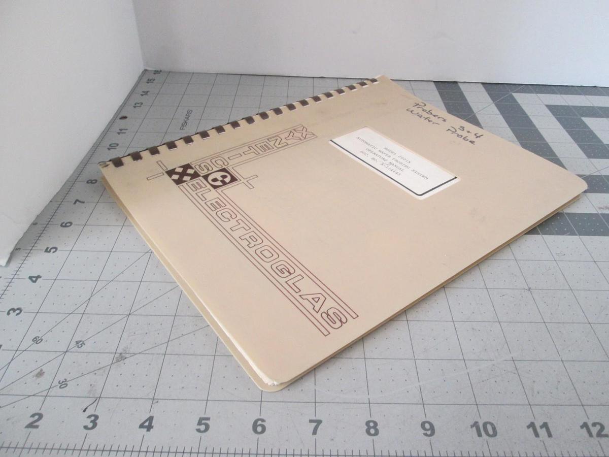 Used Electroglas, Model 2001x, Automatic Wafer Prober Operators Manual, A-114445 Used