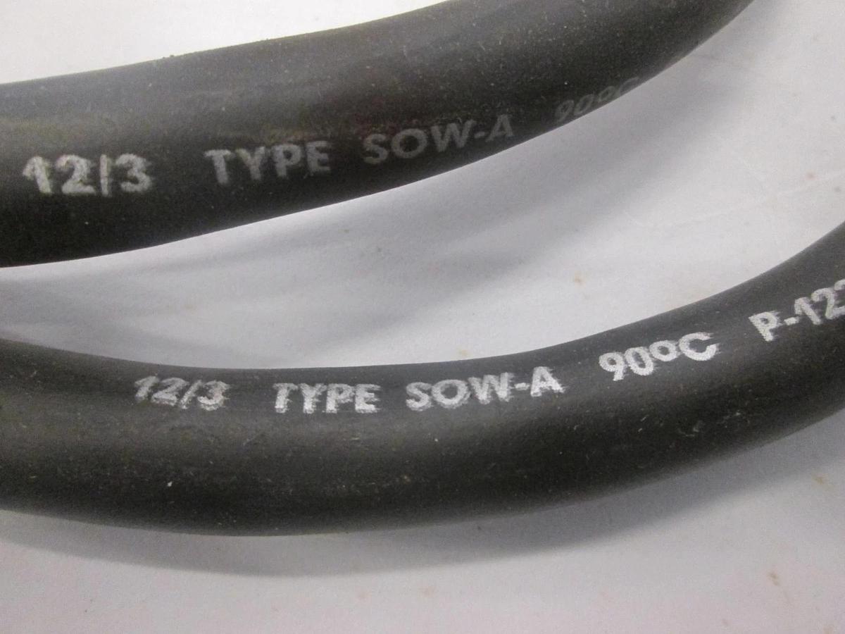 Used Carol, P-123-70-MSHA, Type SOW-A, 12/3, Power Cord Cable, 46", Used