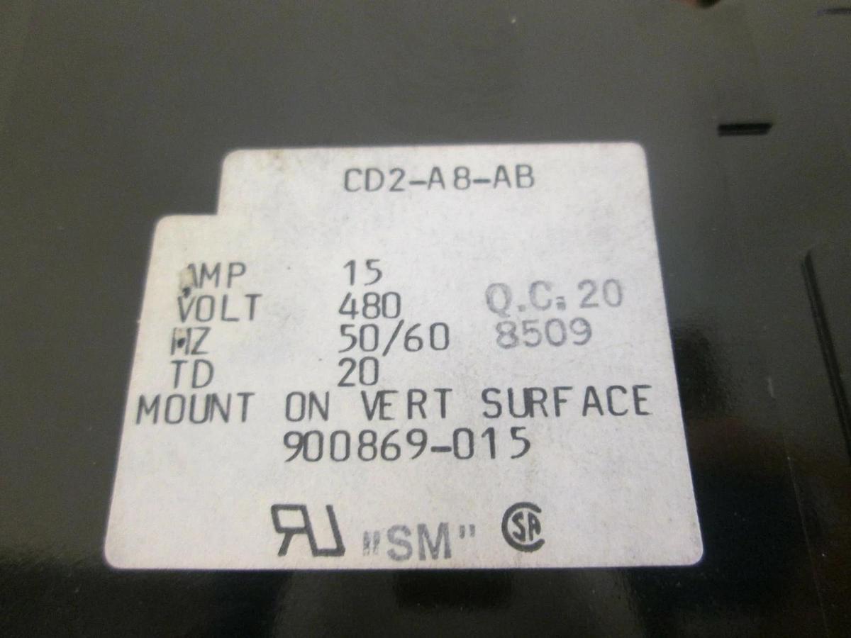 Used Heinemann CD2-A8-AB, 2 Pole Circuit Breaker- Used
