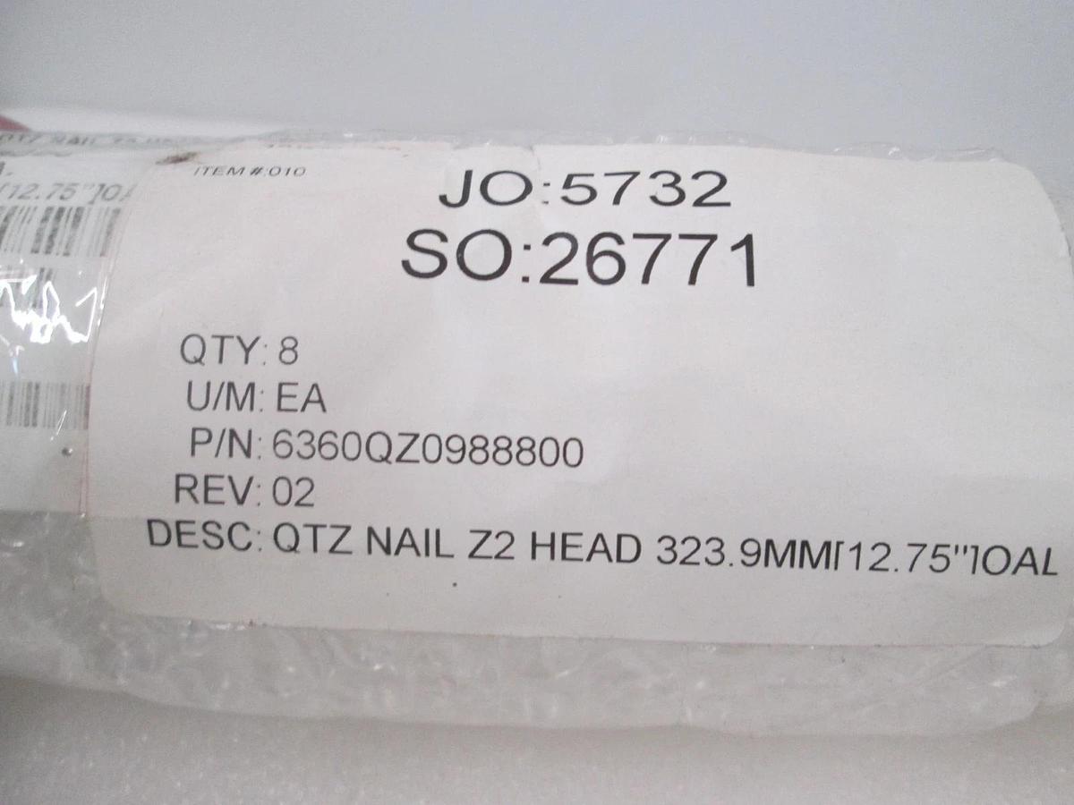 Quartz SLV Z2 Nail, 323.9mm, 12.75" 10AL, New, Lot of 8