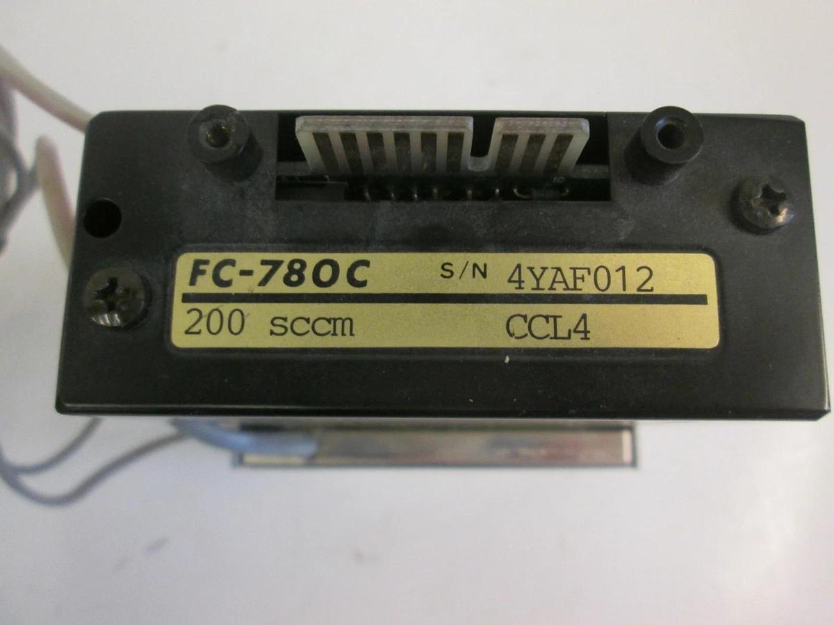Used Tylan FC-780C Mass Flow Controller MFC, 200 SCCM, CCL4, 1/4" MVCR