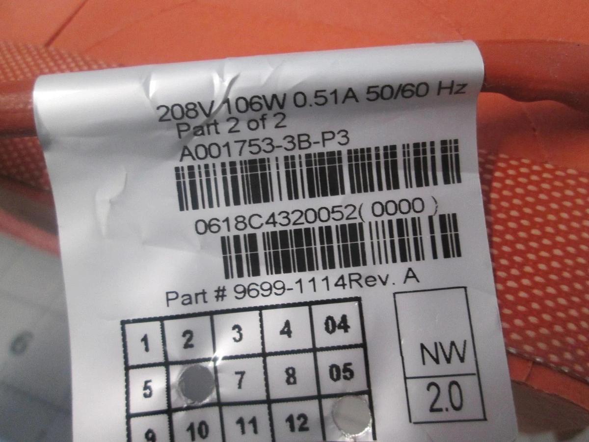 MKS, 815020-563, 9699-1114, Heater Jacket, 208V, 106W, 0.51A, New