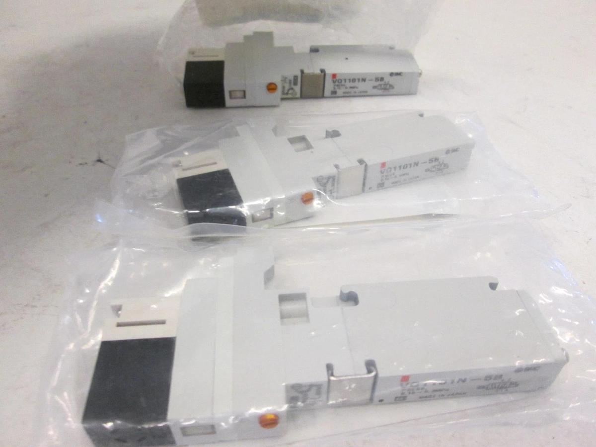 SMC, Solenoid Valve, VQ1101N-5B, 24VDC, New, Lot of 3
