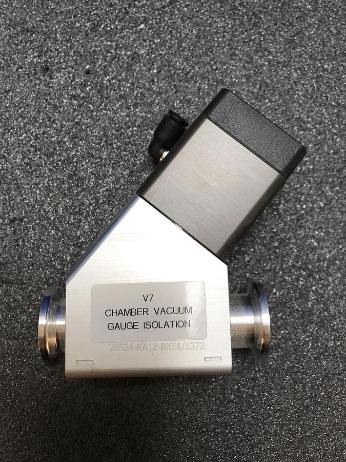 Used VAT 26524-KA11-BKS1 HV Inline Pneumatic Valve Assy w/ ISO-KF16 Pipe, Used