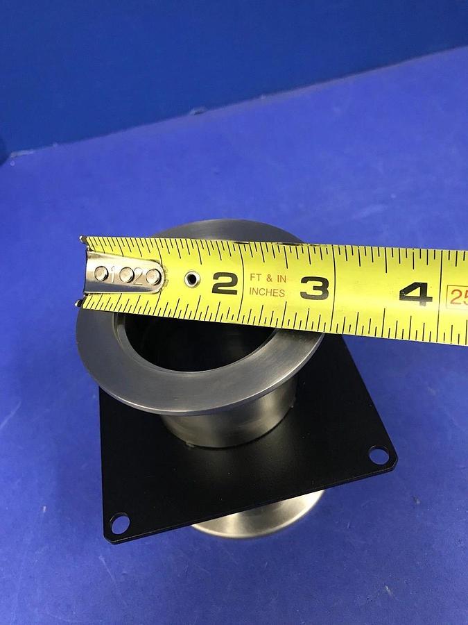 Used Stainless Steel Vacuum Fitting: NW50 Full Nipple w/ Mounting Bracket