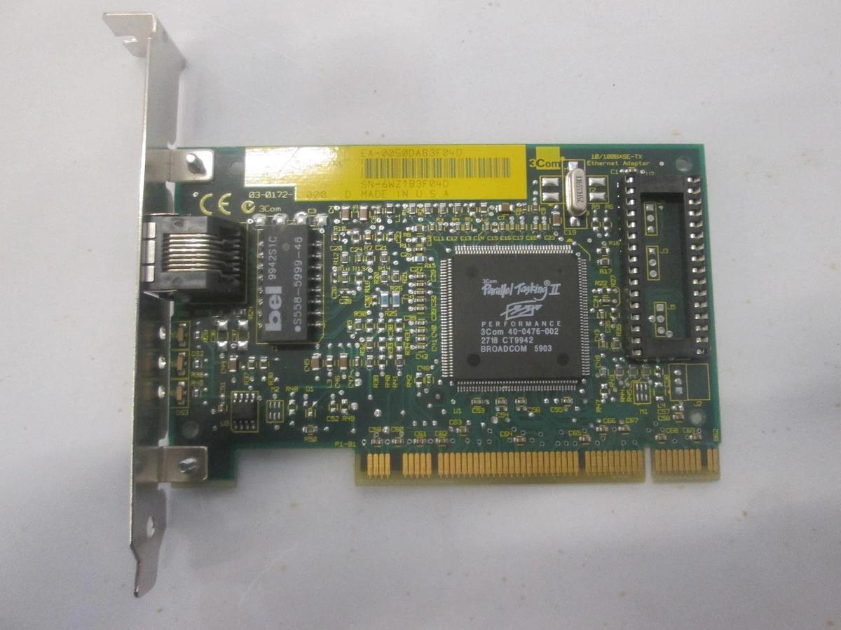 Used 3Com, 10/100BASE-TX, Ethernet Adapter, Used
