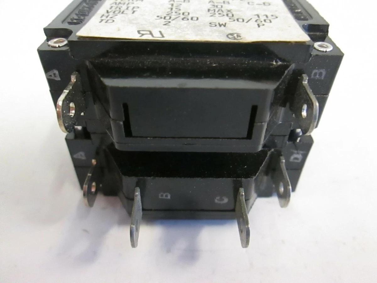 Used Heinemann JA2-A3A6-A, 2 Pole Circuit Breaker Switch- Used