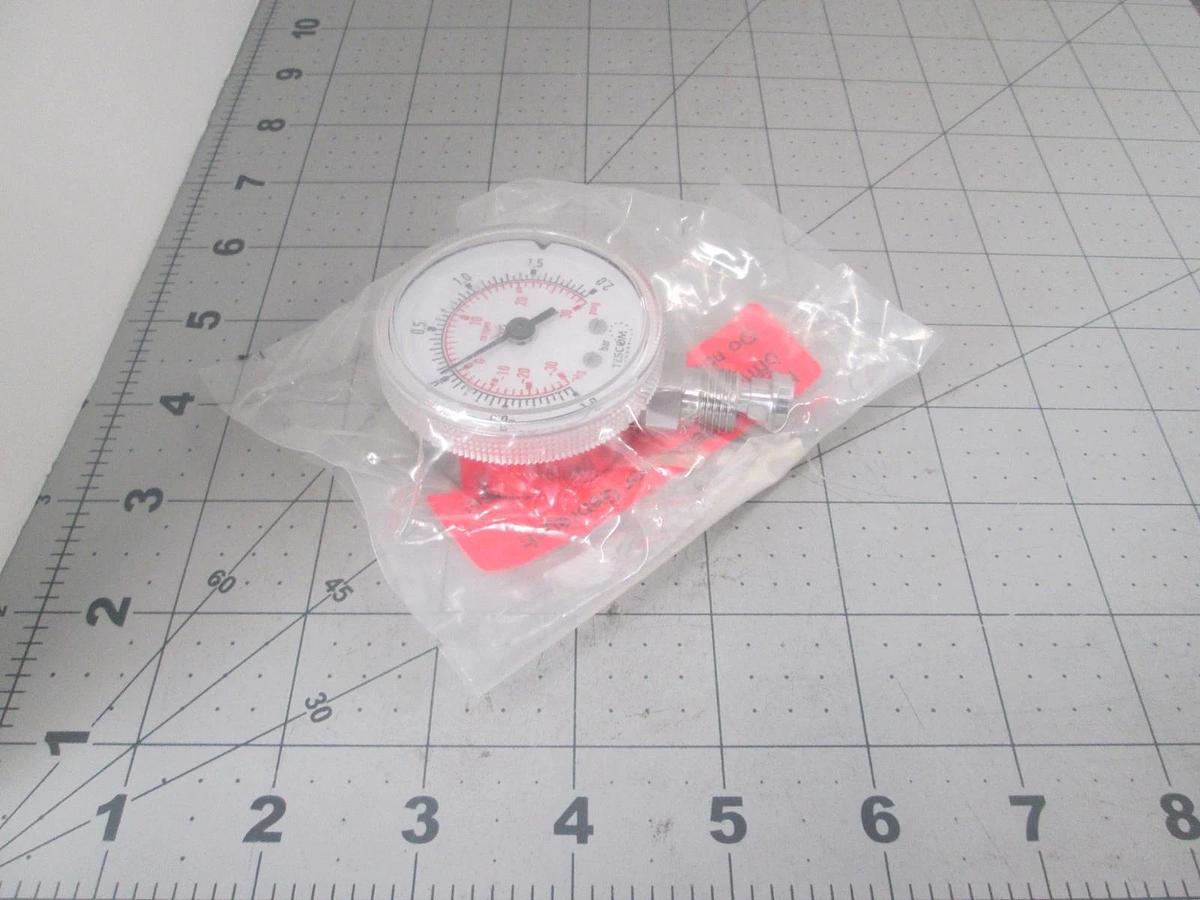 Tescom, Span Gauge, Dual Dial 2", -1.0 - 2 Bar, -30-0-30 PSIG, New