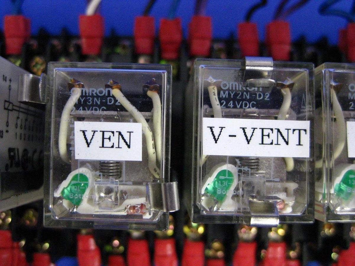 Used OMRON Relay Assy w/ MY2N-D2 Relays, H3Y Timer, G3FD-102SN SS Relay, Track Mount