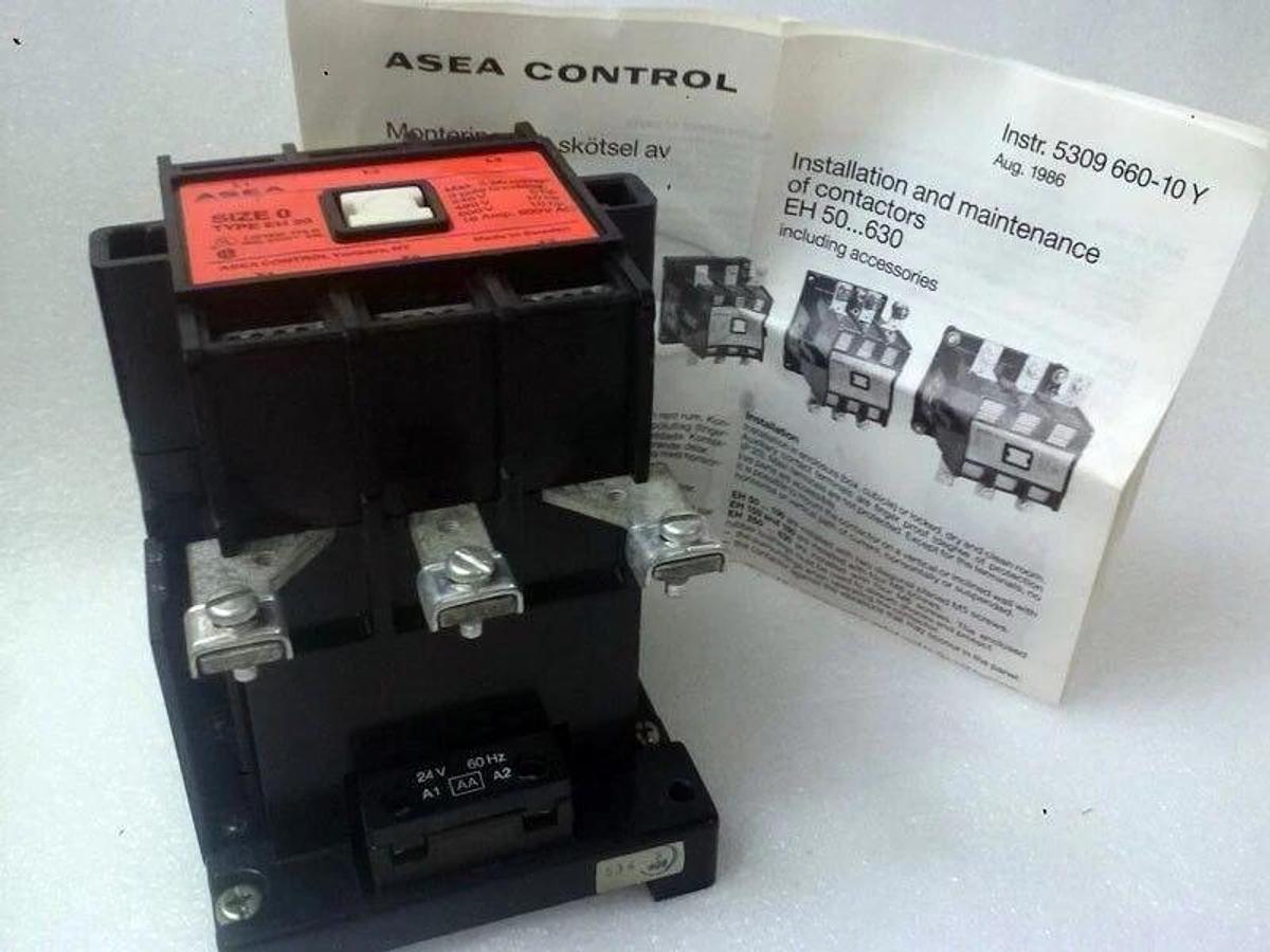 ABB ASEA Type EH20 Contactor Size0 3Pole 18Amp 600VAC, New
