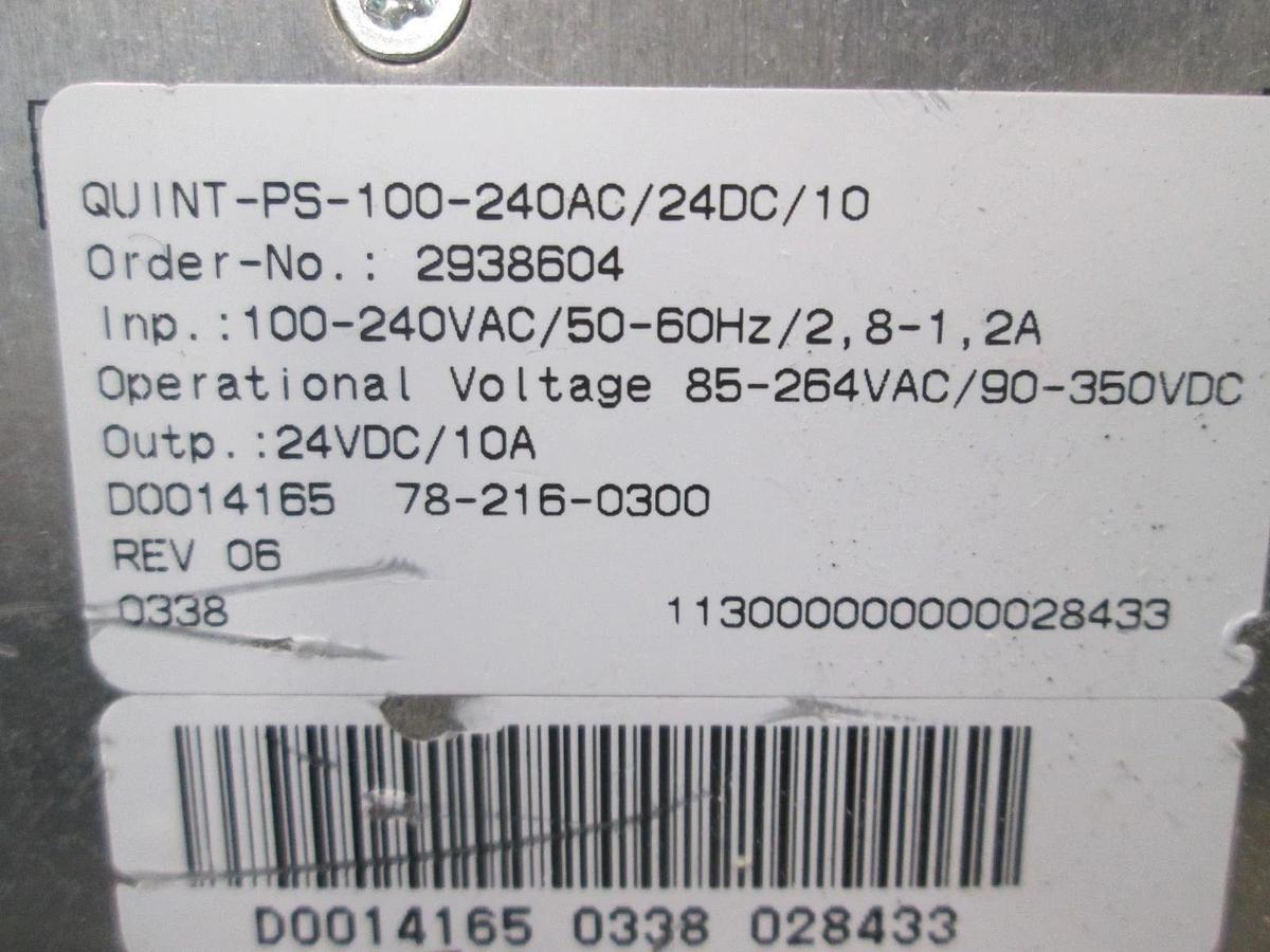 Used Phoenix Contact, QUINT-PS-100-240AC/24DC/10, Switching Power Supply, Used