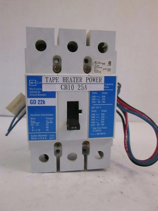 Used Cutler Hammer GD 22K Circuit Breaker 25A
