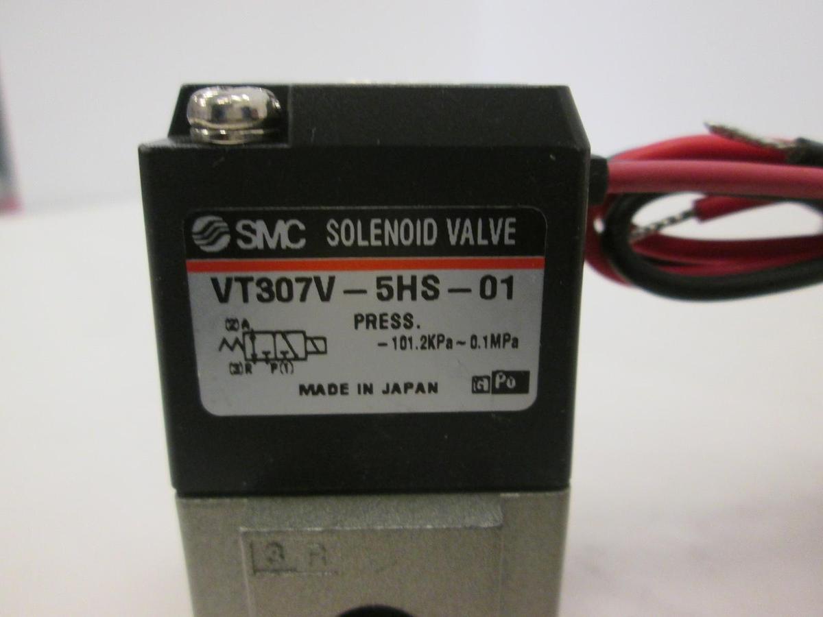 Used SMC, VT307-V-5HS-01, Solenoid Valve, Used, Lot of 2