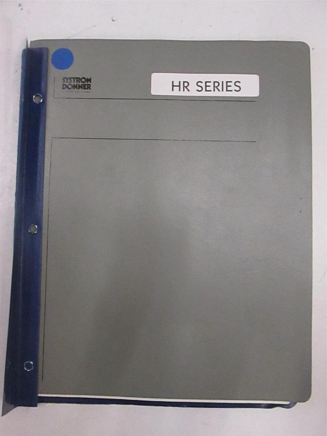 Used Systron Donner HR Series Power Supplies Operating and Service Manual, Used