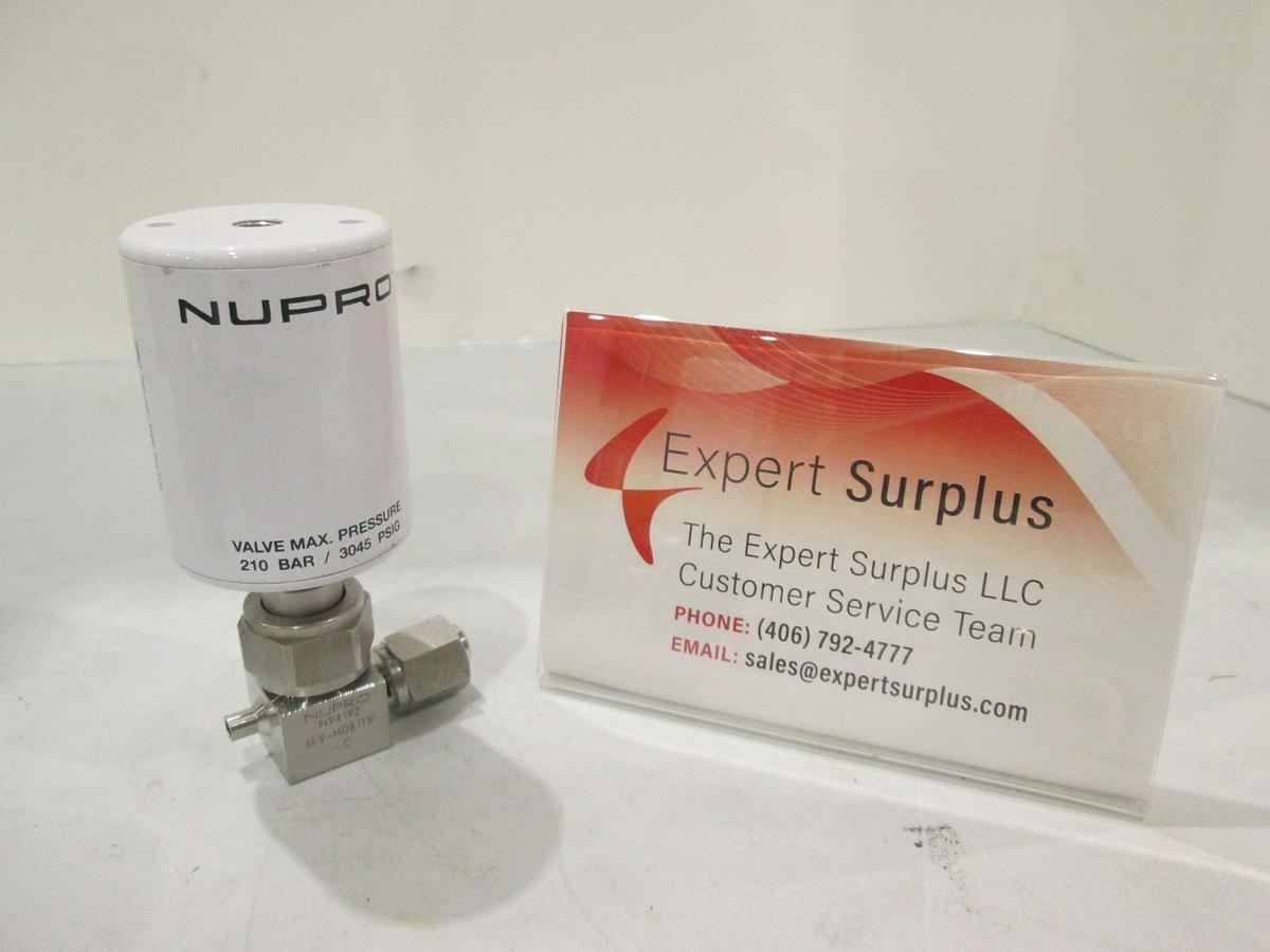 Used Nupro, 6LV-HDB111P-C, 3 Way High Pressure Valve, Butt End Weld/ FVCR, Used