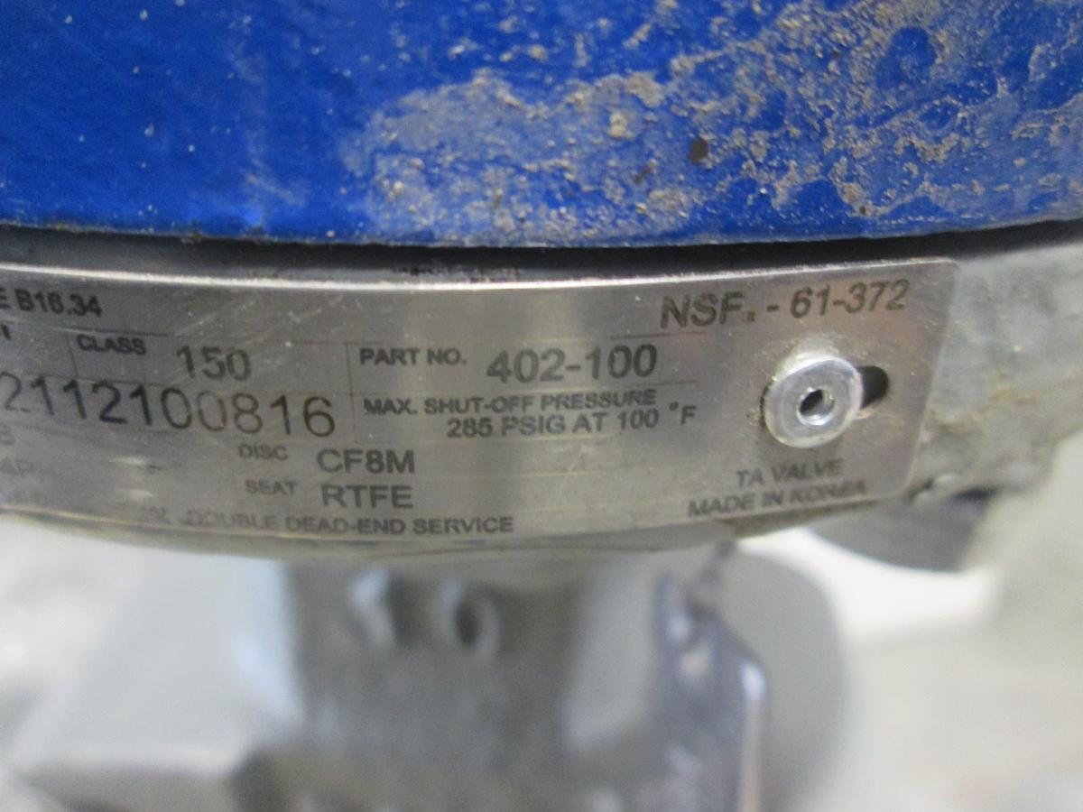 Used ABZ Valves and Controls, 402-100, 10", Butterfly Valve, Class 150, WCB Body, new