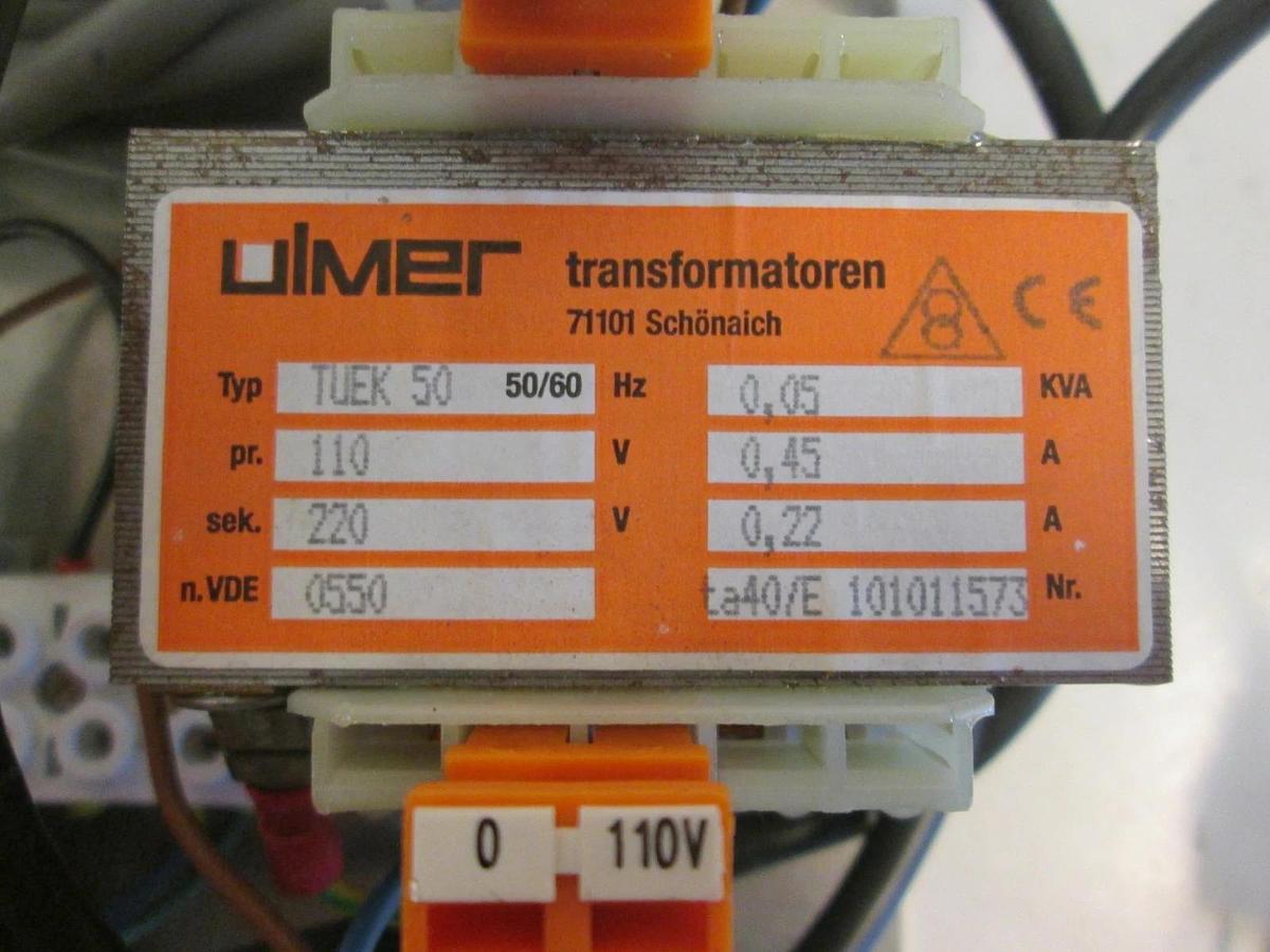Used Ulmer Transformatoren 71101 Schonaich Tuek 50, 50/60 HZ Assy
