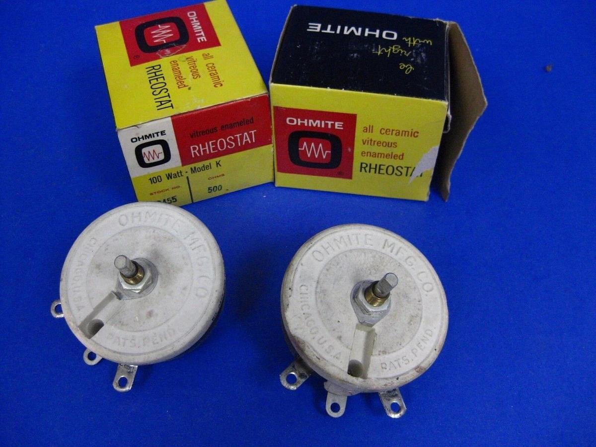 Used OHMITE 0455 Rheostat - Lot of 2 - 1 New/1Used