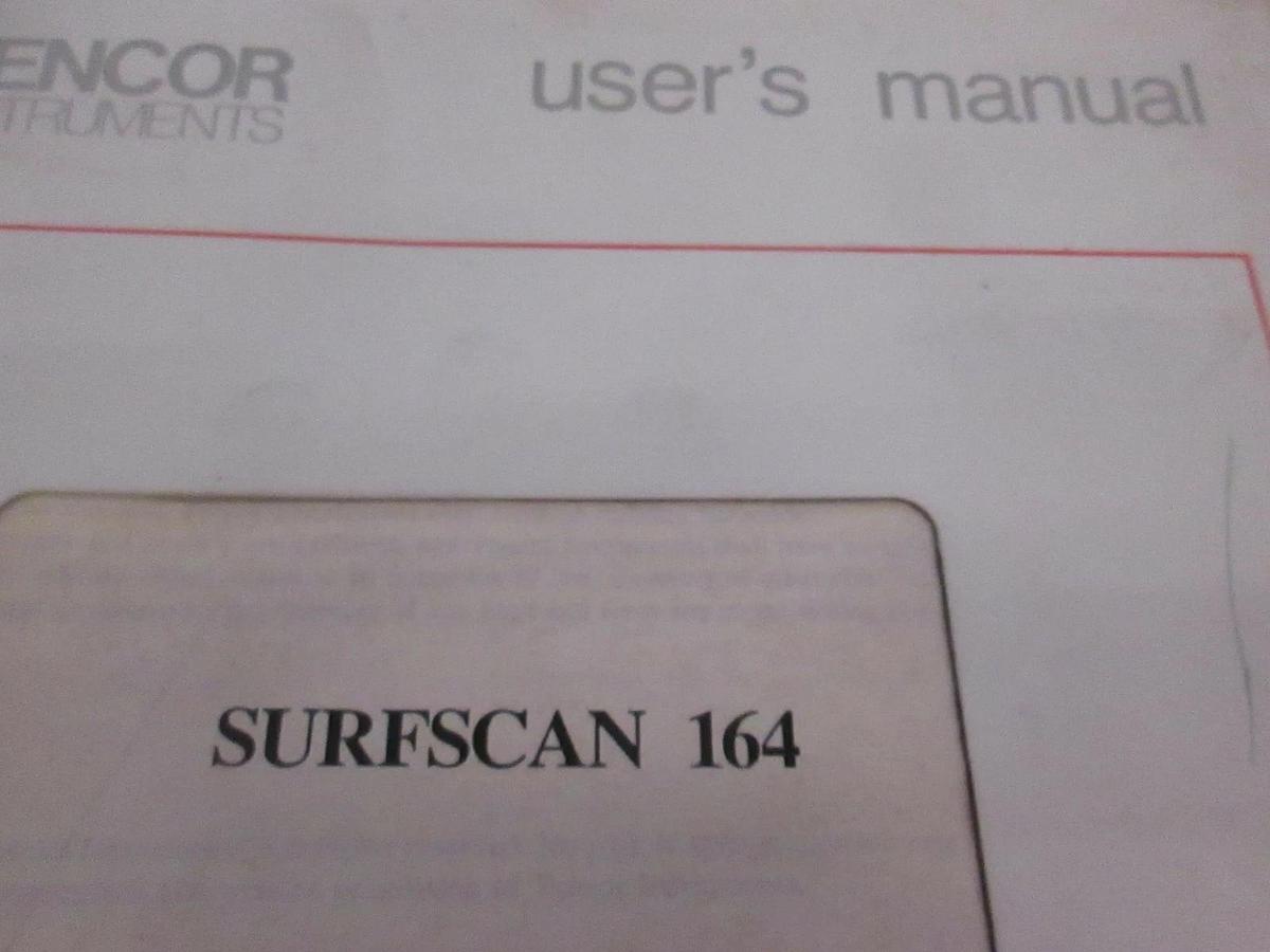 Used Tencor Instruments Surfscan 164 User's Manual, 086371, Used