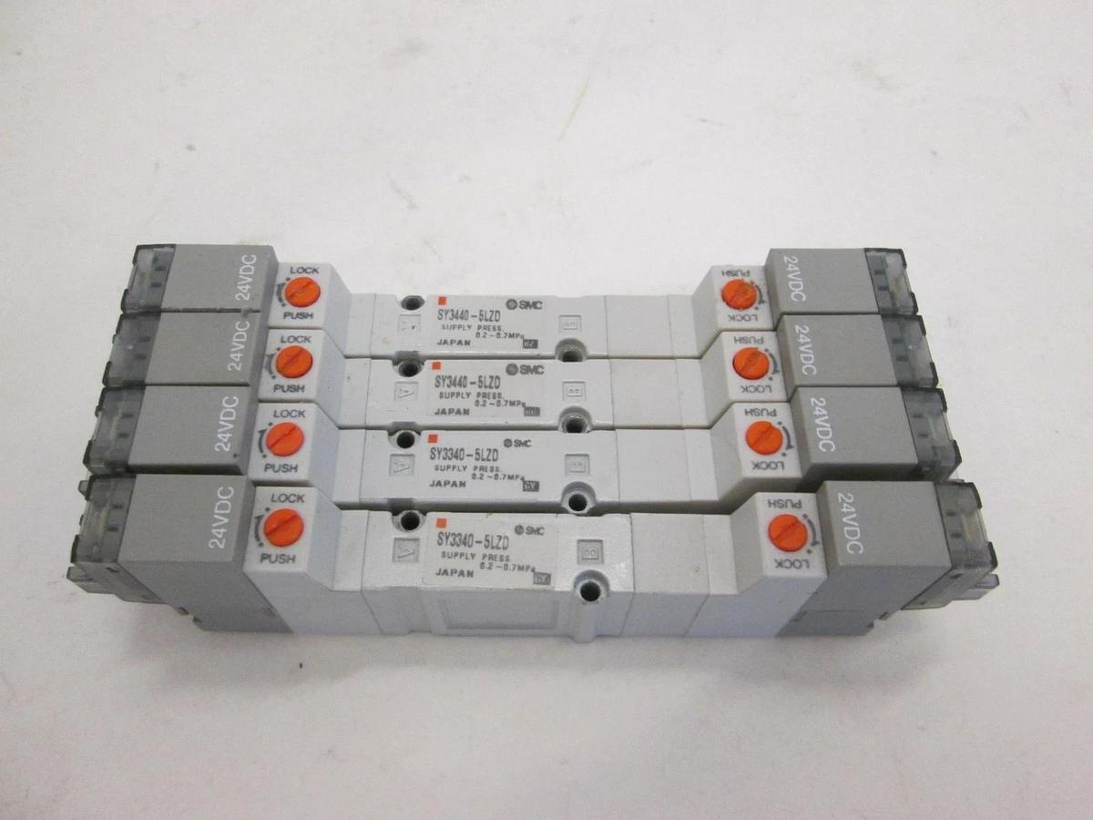Used SMC, SY3340-5LZD, Solenoid Valve, Used, Lot of 4
