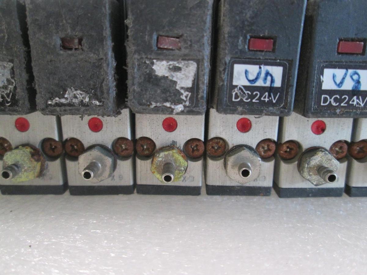 Used Koganei, 030E1, Solenoid Valve Block Assy, w/ YM10T Block, 9 Valve, Used