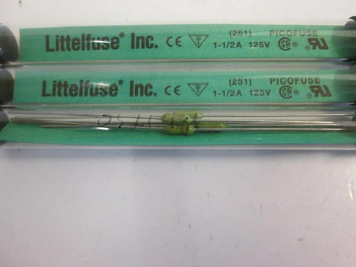 Littelfuse Picofuse 251, 1 1/2A, 125V, Lot of 15