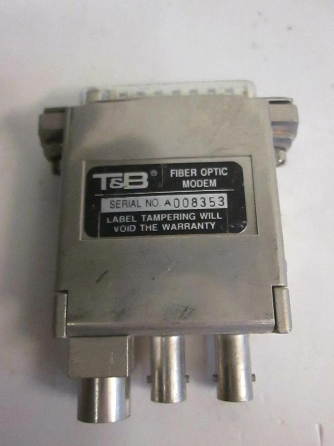 Used T&B DCE Compatible Female RS-232-C Fiber Optic Modem, New