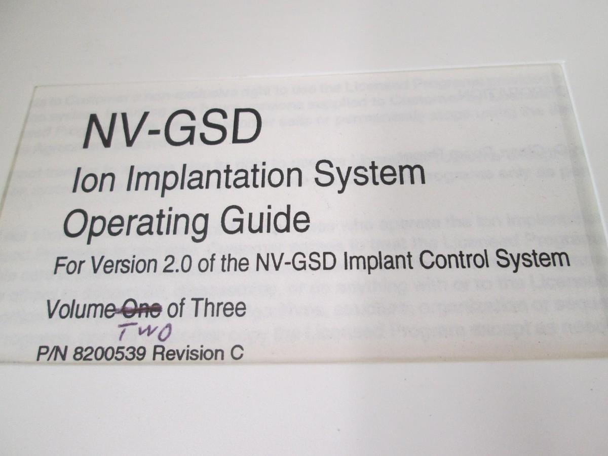 Used Eaton, NV-GSD, Ion Implantation Operating Guide, Volume Two REV C, Used