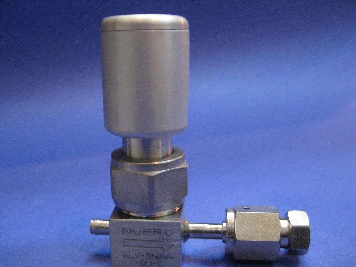 Used Nupro Swagelok 6LV-BNBW4-DU-C, Diaphragm Valve, NC 1/4" FVCR, Used