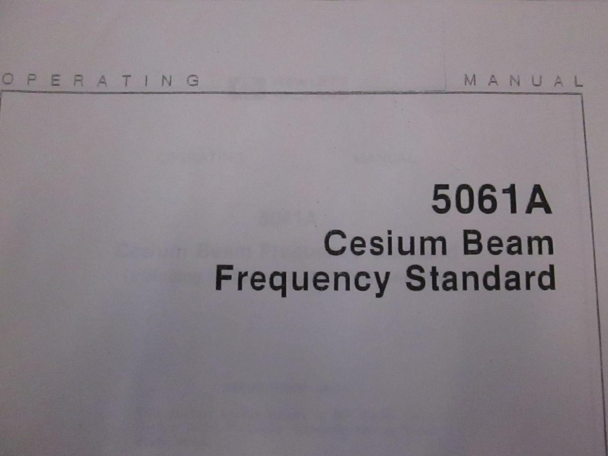 Used HP 5061A Cesium Beam Frequency Standard Operating Note, Used