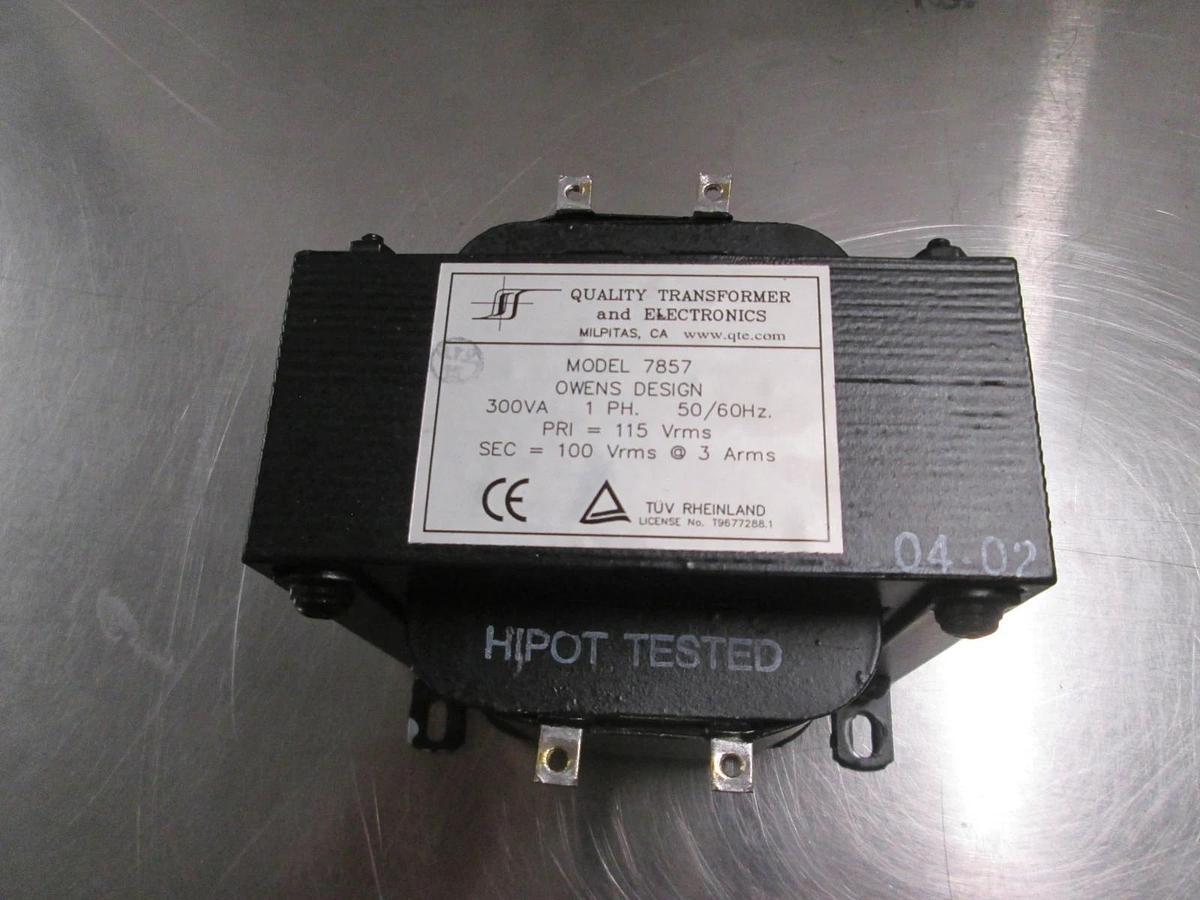 Quality Transformer and Electronics, Model 7857, 300VA, 1 PH., 115 Vrms, New