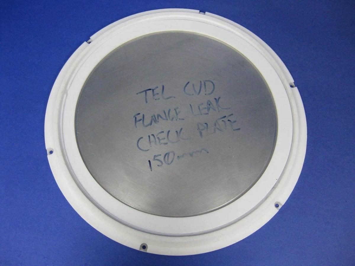 Used TEL Tokyo Electron CVD Flange Leak Check Plate, 10 inch seal surface, Used