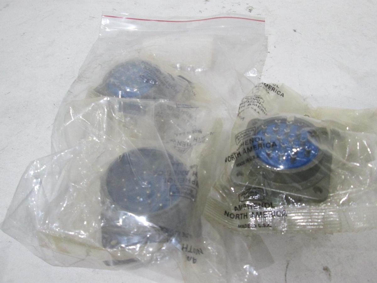 Used Amphenol, 9080-0037, 20 Pin Male Connector, Used, Lot of 3