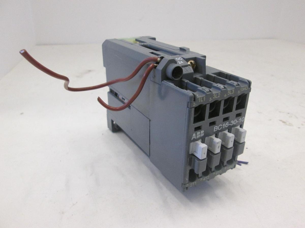 Used ABB, BC16-30-10 Contactor, 28A, 24VDC, Used