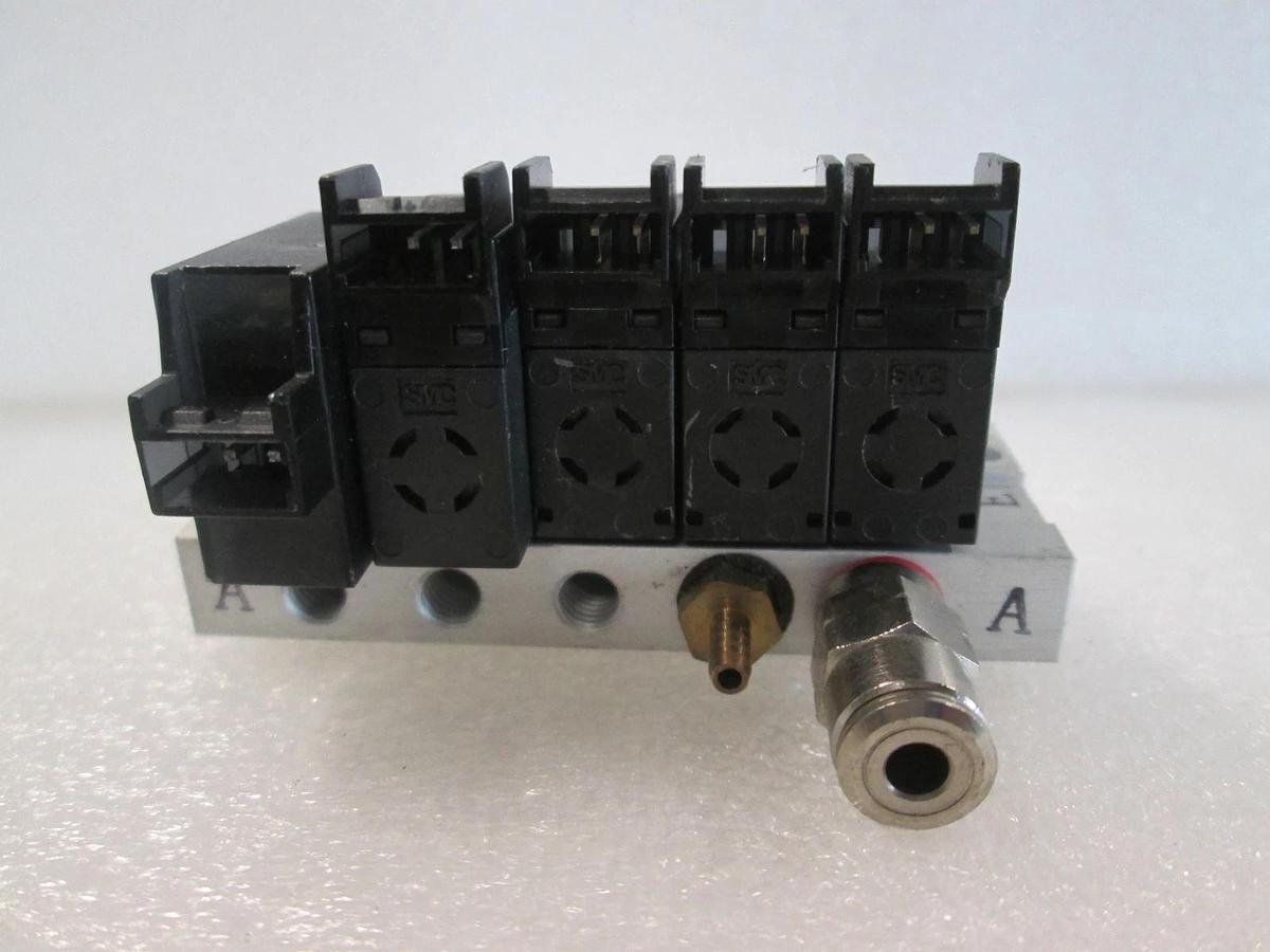 Used SMC, VQ110Y-6M, Solenoid Valve Block Assy, 5 Valve, Used