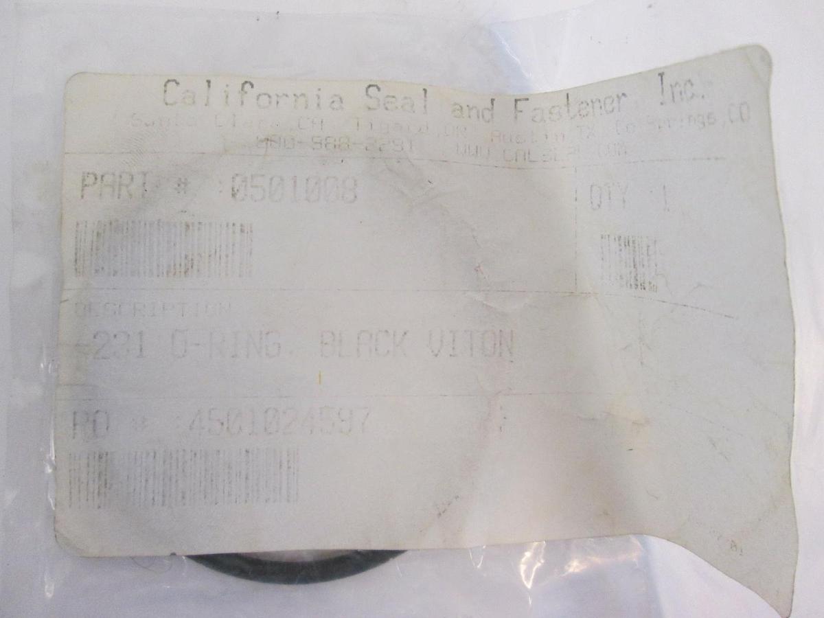 Used California Seal, 0501008, Black Viton, -231, O-Ring , NIP