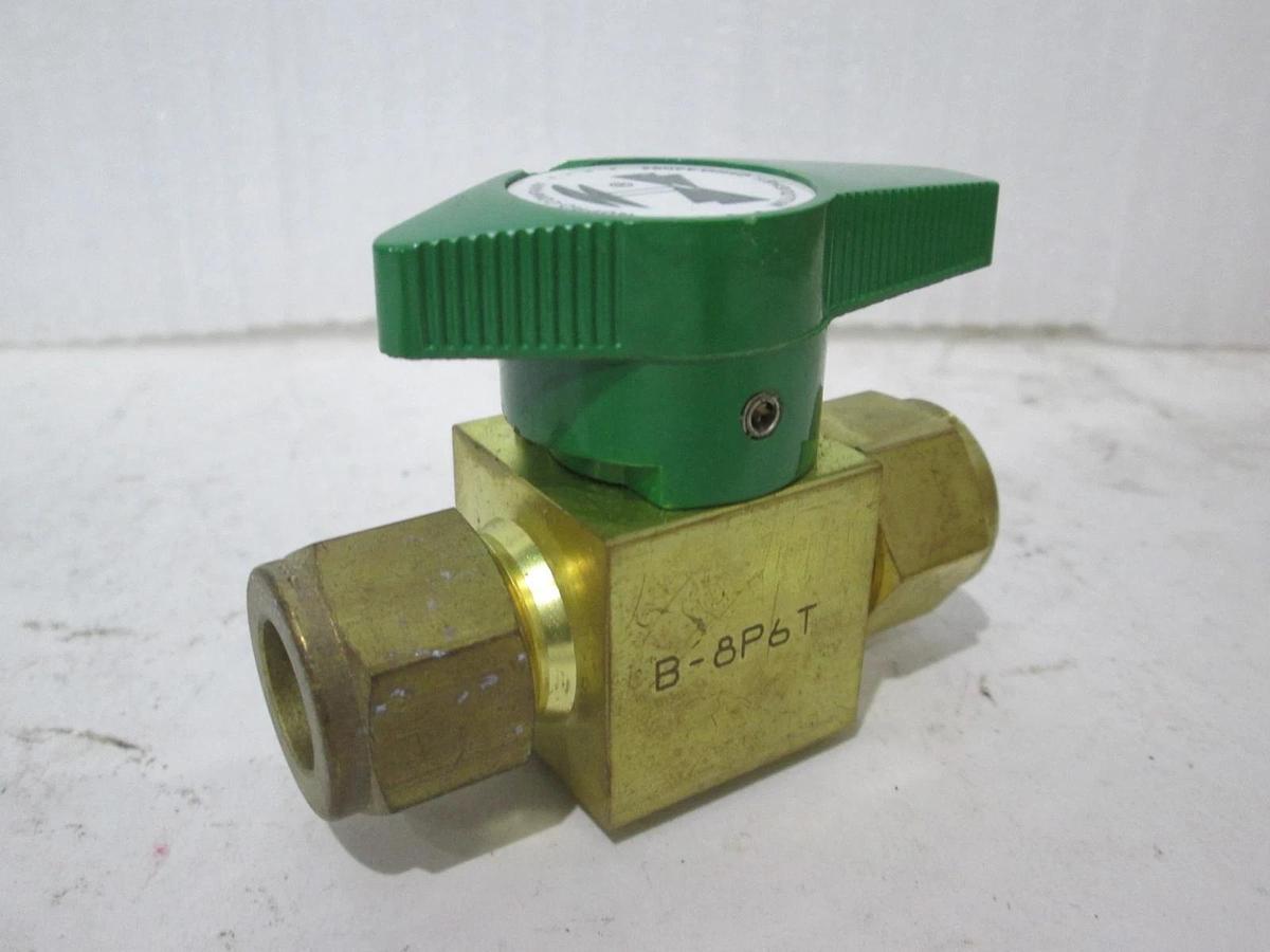 Used Nupro, B-8P6T, 1/2" Brass Ball Valve, Used