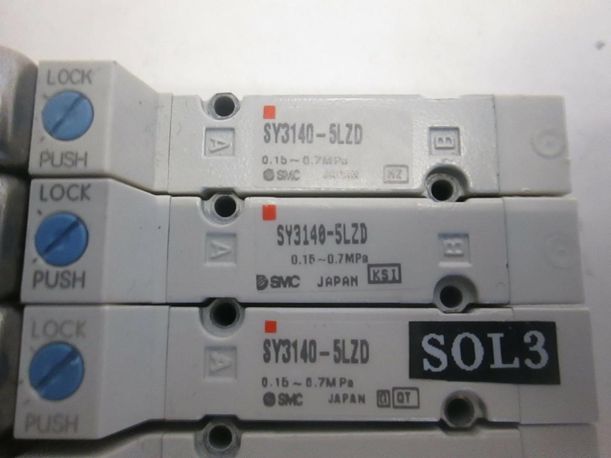 Used SMC, Solenoid Valve, SY3140-5LZD, Used, Lot of 9