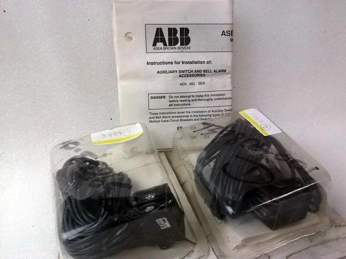 ABB Kaer C094090 Auxiliary Switch 10A/AC 15A/DC 240VAC/250VDC, Lot of 2, New