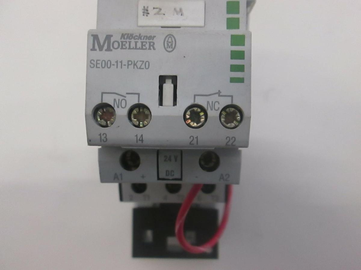 Used Moeller, PKZM0-6.3 Circuit Breaker and SE00-11-PKZ0 Contactor, Used
