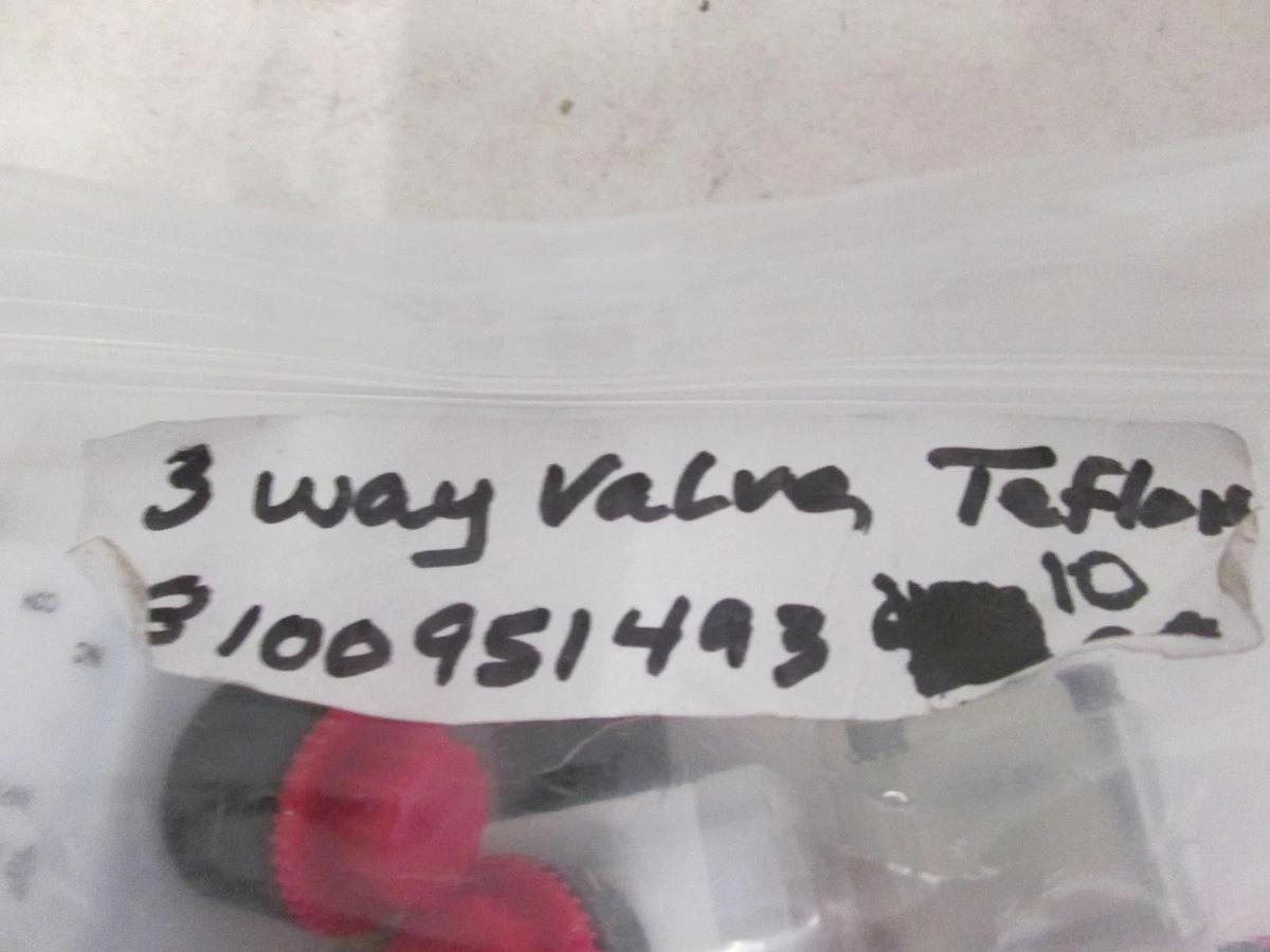 Used Furon, 3 Way Teflon Pneumatic Valve, HPV3-144, Used, Lot of 8