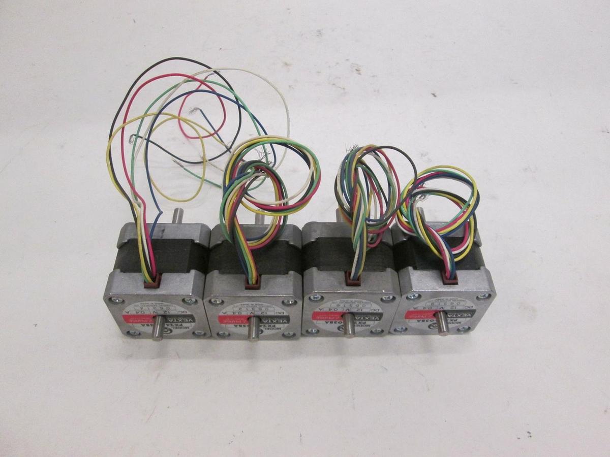 Used Oriental Motor, PX244-03BA, Vexta 3 Phase Stepping Motor, Used, Lot of 4