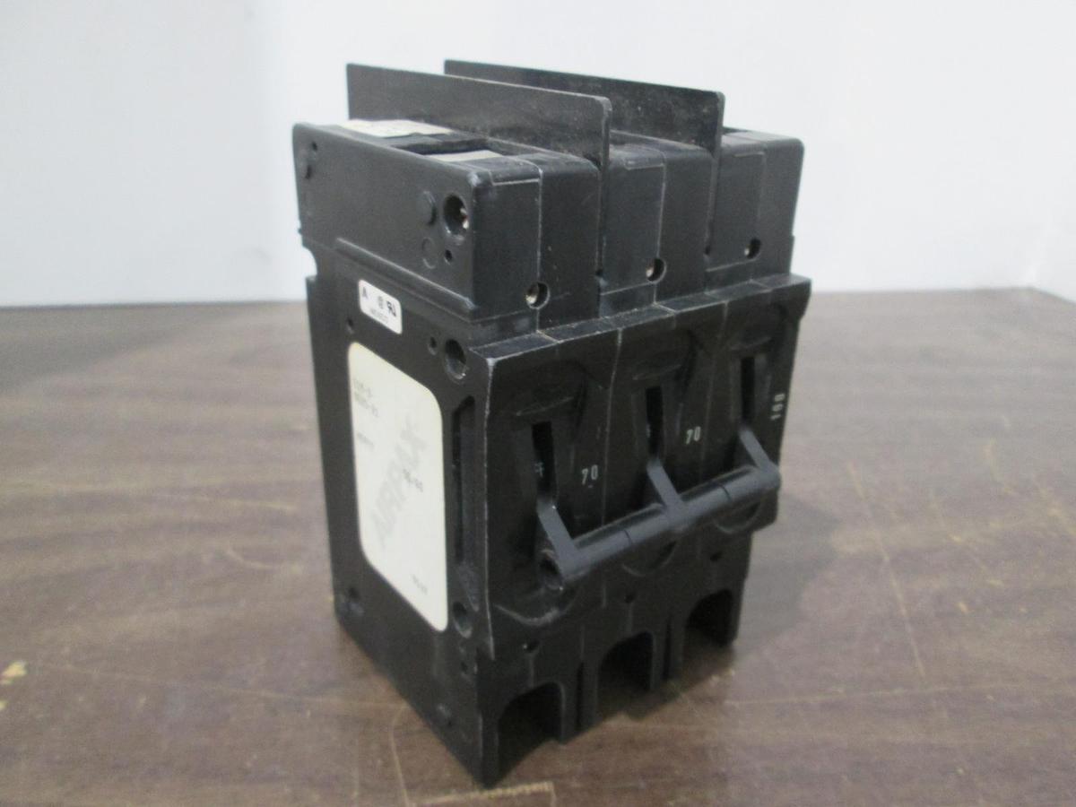 Used Airpax, 19-3-8625-21, 3 Pole Circuit Breaker 70/70/100, 50/60Hz, Used