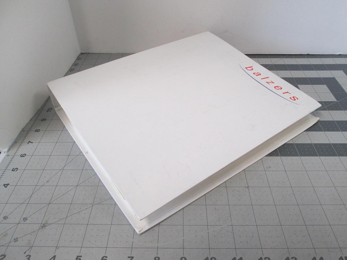 Used Balzers, HLT 160, Helium Leak Detector Manual, Used