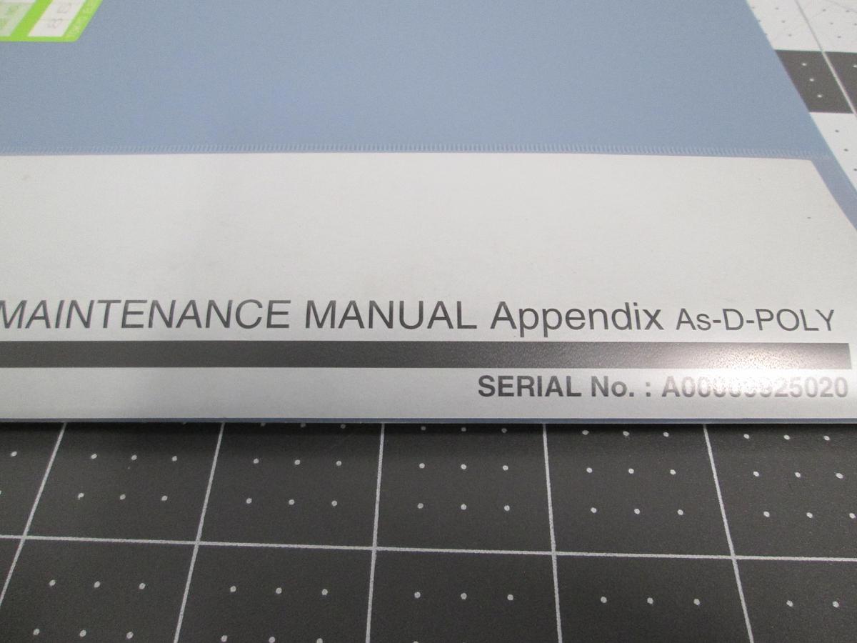 Used Tokyo Electron, ALPHA-8S-E, Vertical LP-CVD Preventive Maintenance Manual TEL